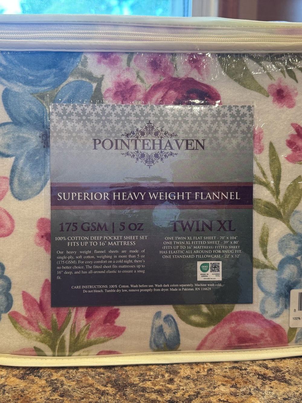 New Pointehaven Superior Heavy Weight Deep Pocket Flannel, Twin XL, Sylvan